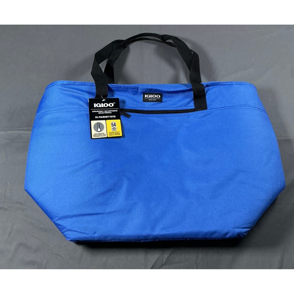 Igloo XL Market Tote Insulated Cooler Bag 54 Can Capacity Cobalt Blue 4902218